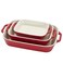 Staub Ceramic Baking Dish Set 3pc Cherry