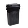 United Solutions Highboy Waste Container with Swing Lid 23 Gallon Space Saving Slim Profile and Easy Bag Removal Handles for Easy Carrying IndoorOutdoor Use Black 1Pack TI0082