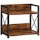 Giikin Countertop Shelf Organizer 2 Tier Kitchen Spice Rack Organizer for Countertop Wood Coffee Counter Shelf Organizer for Home Rustic Brown