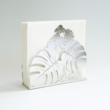 Yeaco Stainless Steel Modern Leaves Tabletop Napkin HolderFreestanding Tissue Dispenser for Kitchen Countertops Dining Table Indoor  Outdoor