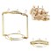 YOLIFE Tea Cups Display Stand Disassemble Golden Tea Cups Rack Support Hold Up 6 Cups 6 Saucers 6 Spoons 200ML Cup