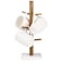 Buruis Wood Mug Holder Marble Base Cup Rack Tree Mug Stand Hanger Kitchen Coffee Mug Tree Countertop Tea Cups Holder Stand Coffee Cup Dryer with 6 Hooks