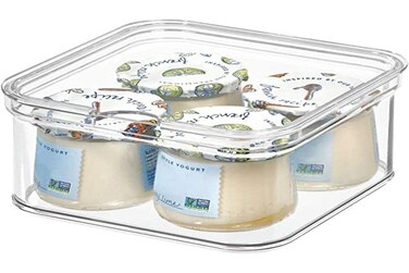 iDesign Crisp Stackable Refrigerator and Pantry Bin Clear ID71450ES
