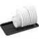 Simple Houseware Plate Drying Rack with Drainboard Black