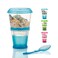 Pogah Cereal On The Go Cup Container Breakfast Drink Milk Cups Portable Yogurt and Travel ToGo Food Containers Storage With SpoonBlue