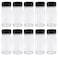 MYYZMY 10 Pcs 4 Ounce Plastic Juice Bottles Reusable Bulk Beverage Containers for Juice Milk and Other Beverages Black lid