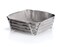 Blomus Bread Basket Taupe L  Bread Basket made of Chromed Steel and Cotton Fabric Bbag 26 x 26 x 9 cm