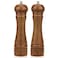 XWXO Wood Salt and Pepper Grinder Set Salt Mill Pepper Grinder Set Pepper Mill Salt Shakers with Adjustable Ceramic Rotor Oak Wood Pepper Grinder for Your Kitchen 8 inches  Pack of 2