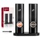 Simple Deluxe Electric Salt and Pepper Grinder Set 2 Pack One Hand Adjustable Coarseness Battery Powered with Stand Seasoning Tools for Kitchen BBQ