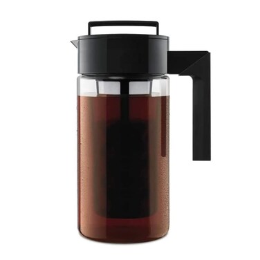 Takeya Patented Deluxe Cold Brew Iced Coffee Maker with Airtight Lid  Silicone Handle 1 Quart