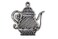 Rustic Silver Cast Iron Teapot Trivet 9  Cast Iron Decorative  Teapot Decor