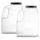 Stock Your Home Wide Mouth Gallon Jugs 2 Pack  128 Ounce Rectangular Oblong Gallon Container  Clear Plastic Jugs with Handle for Home Commercial or Restaurant Use