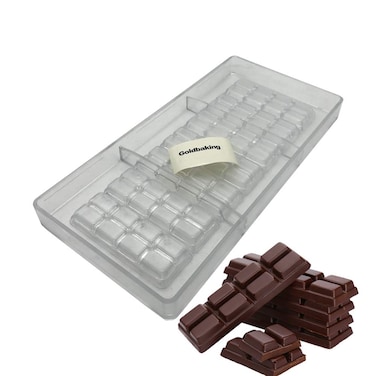 Goldbaking Polycarbonate Bar Chocolate Mold DIY Chocolate Tools 2407 transparent