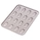 CHEFMADE Mini Madeleine Mold Cake Pan 16Cavity NonStick Tiny Oval Shell Madeline Bakeware for Oven Baking Champagne Gold