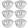 Weilan 6PCS Egg Tart Molds Flower Shape Nonstick Pudding Pan Cupcake Muffin CupsAluminum Alloy Cake Tartlets Baking Tool 35 x16inch