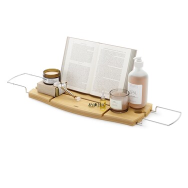 Umbra Aquala Bathtub Tray Extendable Bamboo Luxury Bath Caddy 711 X 216 38 cm Natural