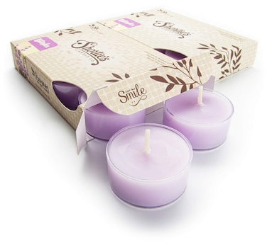 Pure English Lavender Premium Tealight Candles Multi Pack  Highly Scented with Essential  Natural Oils  12 Purple Tea Lights  Beautiful Candlelight  Made in The USA  Flower  Floral Collection
