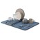 Umbra Udry Dish Rack and Microfiber Drying Mat  SpaceSaving Design Folds Up for Easy Storage Basic Rack Slate Blue