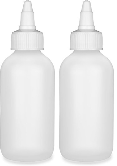 BRIGHTFROM Twist Top Applicator Bottles Squeeze 4 OZ Empty Small Dropper Plastic Bottles Refillable OpenClose Nozzle  Multi Purpose Pack of 2