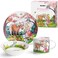 MIAMIO  Set of 3 Kids Dinnerware SetPorcelain Children Dishes Kids Dish Set Childrens Tableware Set  Includes Plate Bowl and Cup  For Kids and Toddler Princess