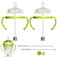 BelBeyo Straw Top with Weighted Straw and Cleaning Brush for Comotomo Baby Bottle and Mason Baby Bottles 2Pack  Food Grade Silicone  BPAFree  SpillProof Straw Top