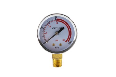 SA Low Pressure Gauge for Acetylene Regulator 030 psi  2 inches