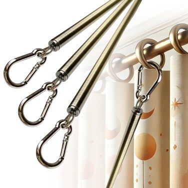 OooWow 36 inch 4 Pack Light Bronze Iron Curtain Pull Wand  Drapery Pull Rod  Verstaile Curtain Wand  Strong Curtain Pull Rod  Metal Drapery Wand 36in AB 4pk
