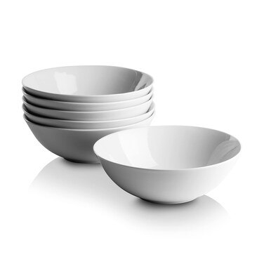 10 Strawberry Street Simply White 7 Coupe Cereal Bowl Set of 6