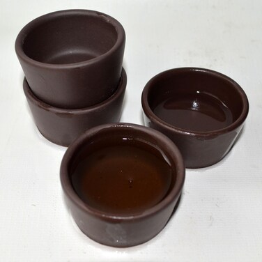 Yxhupot 4pcs Teacups 50ml Chinese Yixing Clay Zisha Cup Simple GongFu Tea 50 Brown