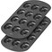 GEEOOLLAH Wilton Donut Pan 2Piece Set 12Cavity Mini Donuts Scratch Resistant and Nonstick Doughnut Pan with Doughnut Molds Made of Long Lasting Carbon Steel Construction Heats Evenly