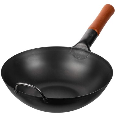 YOSUKATA Carbon Steel Wok Pan  118  Woks and Stir Fry Pans  Chinese Wok with Flat Bottom Pow Wok  Traditional Chinese Japanese Woks  Black Wok For Flat Stoves Induction Gas Stovetops