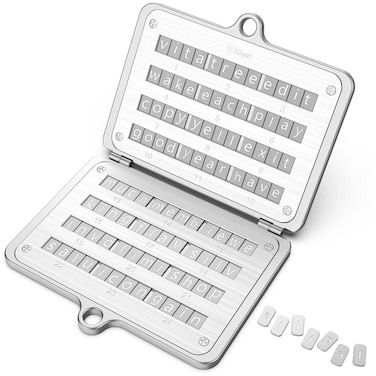 ELLIPAL Crypto Seed Phrase Storage 316 Stainless Steel Metal Seed Phrase Storage with Lock Hole 24 Words Seed Phrase Backup Storage Compatible with BIP39 Hardware Wallets Ellipal Ledger Trezor