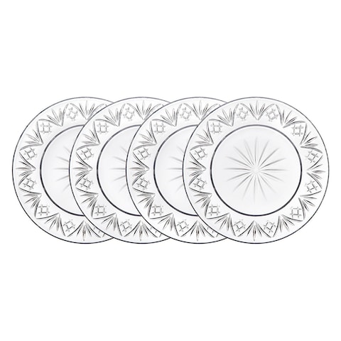 Godinger Appetizer Plates Dinnerware Set 6inch  Dublin Collection Set of 4