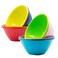 Youngever 9 Pack 1000ML Plastic Bowls Reusable Large Cereal Bowls Large Soup Bowls Set of 9 in 9 Assorted Colors Rainbow