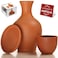 Hakan Clay Water Pitcher with Cup Clay Water Pot for Drinking Terracotta Mud Jugs with Mug Earthen Water Carafe Set Pottery Jar for Drinking Water 74 oz