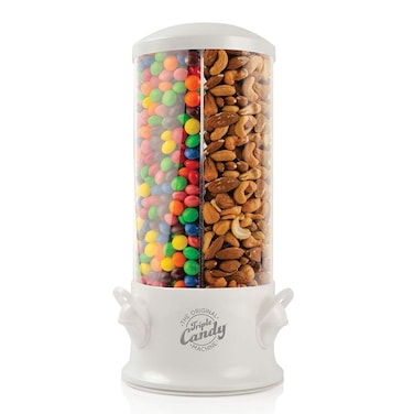 Handy Gourmet Original Triple MachineFun Candy  Nut DispenserNew  Improved Pearl White Standard