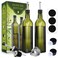 AOZITA 2 PACK 17 oz Glass Olive Oil Dispenser Bottle Set  500ml Dark Green Oil  Vinegar Cruet Bottle with Pourers Funnel and Labels  Olive Oil Carafe Decanter for Kitchen
