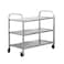 uyoyous Stainless Steel Utility Cart 37x20x37 3Tier Large Heavy Duty Industrial Serving cart with 360Rotation Wheels Kitchen Island Stainless Steel Storage Trolley for Hotel Restaurant Home Use
