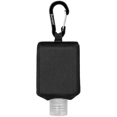 Jollsung Hand Sanitizer Bottle Case Holder Travel Size Empty Bottle Refillable Containers for Soap Lotion and Liquids  60ML2 oz Flip Cap Reusable Bottles with Carabiner Carriers Black