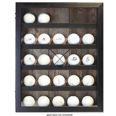 Lawrence Frames 11x14 Golf Display CaseHolds 25 Logo Balls Shadow Box Frame Black