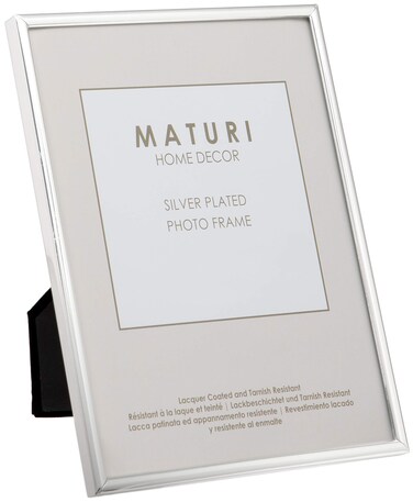 Maturi Unity 4 x 6inch Thin Photo Frame Silver Plated 10 x 15 cm