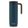 Ello Magnet 18oz Vacuum Insulated Stainless Steel Travel Mug with Side Handle and LeakProof Slider Lid and Builtin Coaster Keeps Hot for 5 Hours Perfect for Coffee or Tea BPAFree