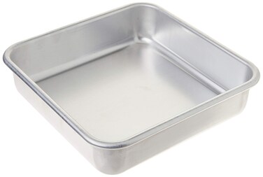 Nordic Ware Naturals Aluminum Commercial 8 x 8 Square Cake Pan 8 by 8 inches Silver