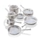 Ninja C99012 EverClad CommercialGrade Stainless Steel Cookware Set TriPly Pots And Pans Oven Safe to 600F PFAS Safe All Stovetops  Induction Compatible Stainless 1025 12Piece