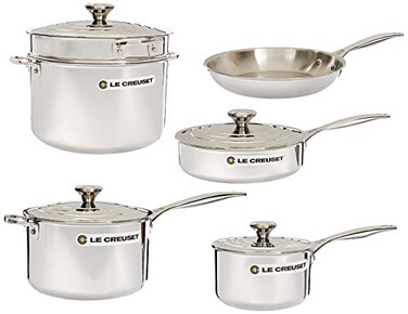 Le Creuset SSP14110 TriPly Stainless Steel Cookware Set 10Piece
