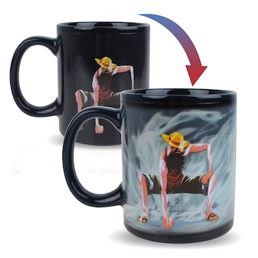 maxagathe BeneU One Piece Luffy Changing Coffee Mug Heatsensitive Reactive Ceramic Cup Coffee Mu