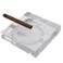 Leicraft Ashtray  Crystal Cigar Ashtray with 4 Slots Includes Gift Box  58 x 58 x 11 Inches Transparent 58inches