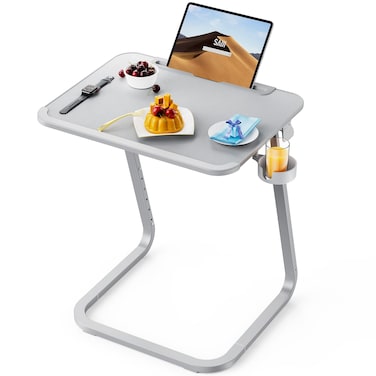 SAIJI TV Tray Table  Heavy Duty Extra Large TV Tray Upgraded TV Dinner Trays for Eating Snack Food Tilt  Height Adjustable TV Tray Laptop Desk for Sofa  Bedside Small Table