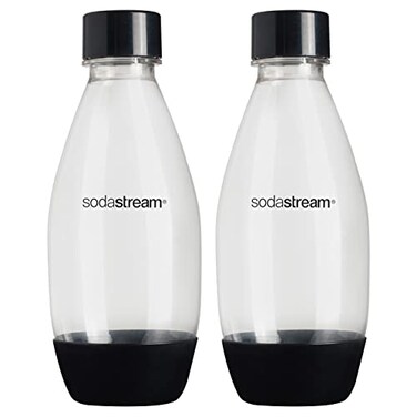 SodaStream 05L Twin Pack Dishwasher Safe Slim Bottle Black