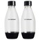 SodaStream 05L Twin Pack Dishwasher Safe Slim Bottle Black